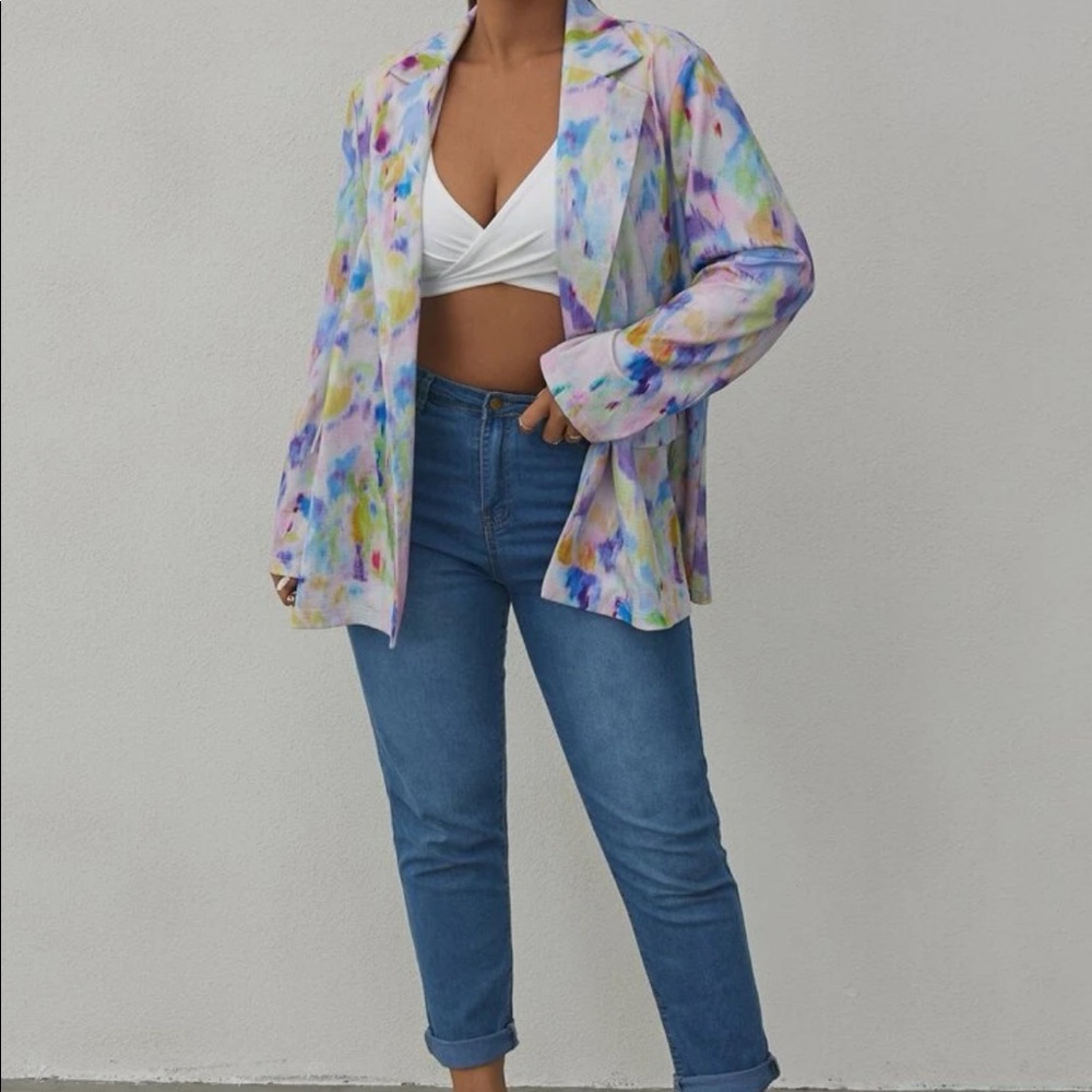 SHEIN Tie Dye Blazer